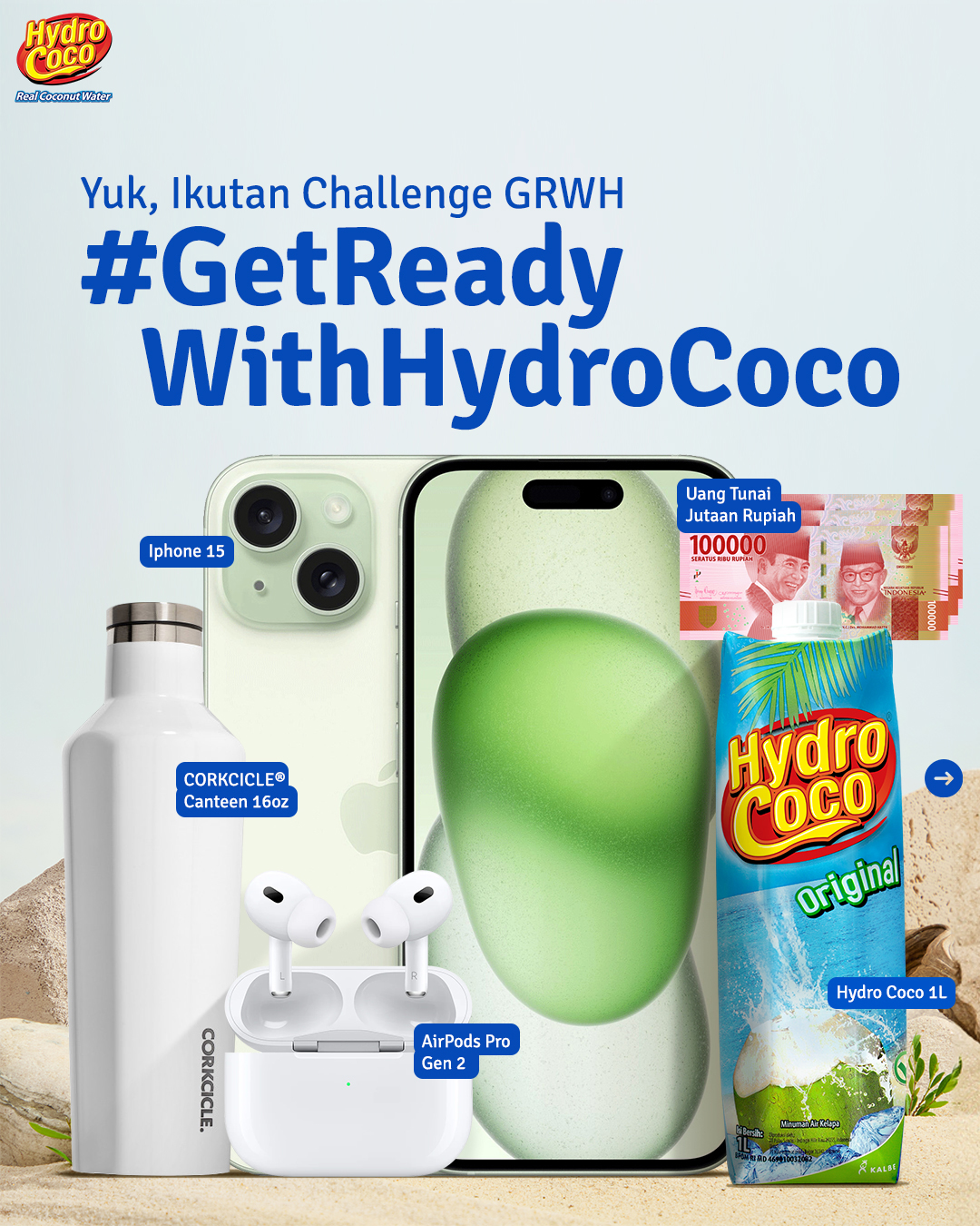 Hydro Coco ArtikelSyarat & ketentuan challenge GRWH (Get Ready With Hydro Coco)