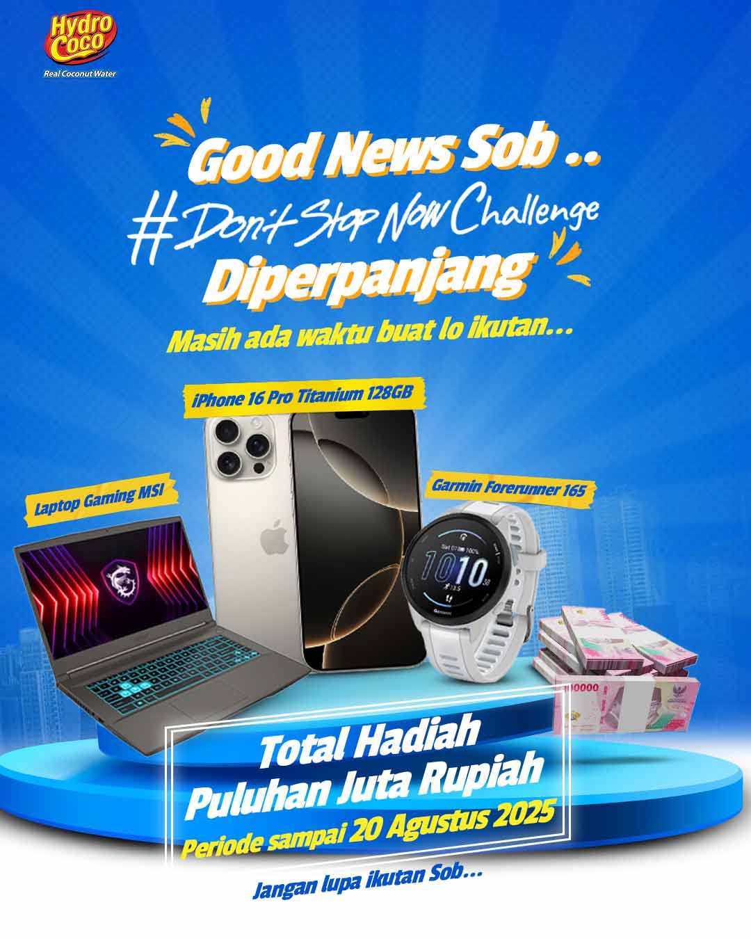 Hydro Coco ArtikelSyarat & Ketentuan #DontStopNowChallenge 